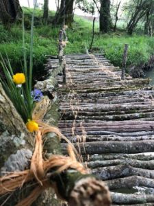 pont et cordes en bois